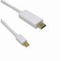 DisplayPort/MiniDP/USB-C Generico MDP-2MMH MDP-2MMH -HDMI-M MiniDisplayPort-M 1,8mt 180cm Cable Adaptador Conversor Blanco