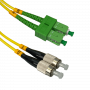 1mt SC/APC-FC/UPC MonoModo SM Duplex Jumper Cable Fibra 9/125um 3mm