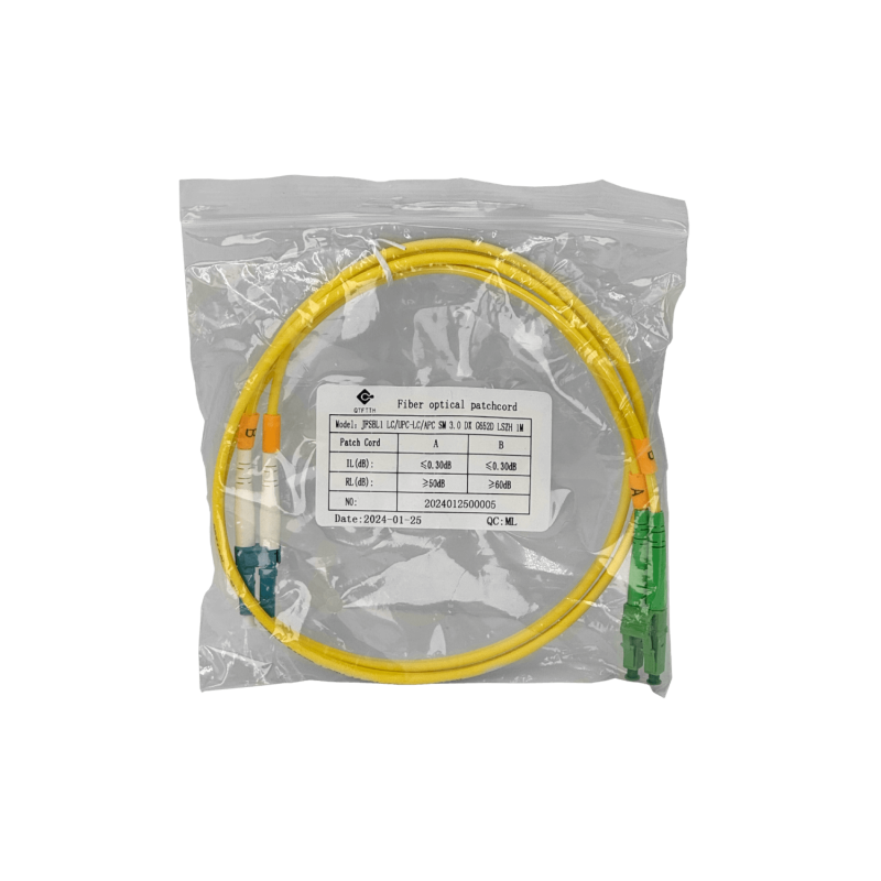 JFSBL1 1mt SM LC/UPC-LC/APC MonoModo SM Duplex Jumper Cable Fibra 3.0mm ...