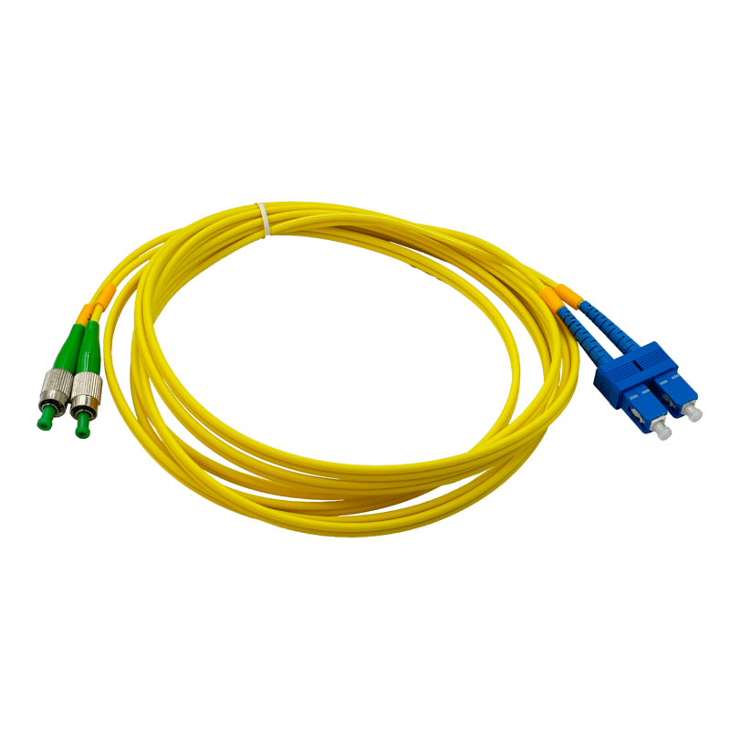JFSCH3 3mt SC/UPC-FC/APC MonoModo SM Duplex Jumper Cable Fibra 9/125um 3mm