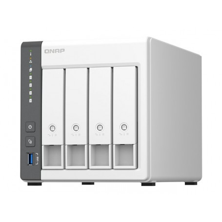 Almacenamiento NAS Qnap TS-433-4G-US QNAP TS-433 - Servidor NAS - 4 compartimentos - SATA 6Gb s - RAID RAID 0 1 5 6 10 50 JBO...