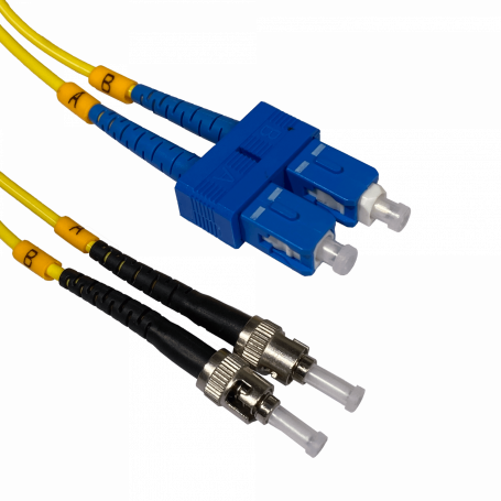 Monomodo 1-6mt Fibra JFSTC2 JFSTC2 2mt ST/UPC-SC/UPC MonoModo SM Duplex Jumper Cable Fibra 9/125um 3mm