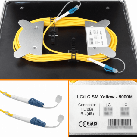 Instrumento / OTDR Fibra BOB-5LL BOB-5LL 5km 9/125 LC-LC/UPC G652 Monomodo SM SX 5000mt Bobina Lanzamiento