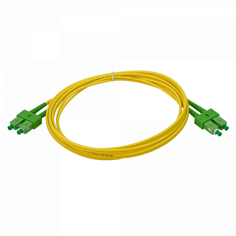 JFSAA2 2mt SC/APC-SC/APC MonoModo SM Duplex Jumper Cable Fibra 9/125um LSZH