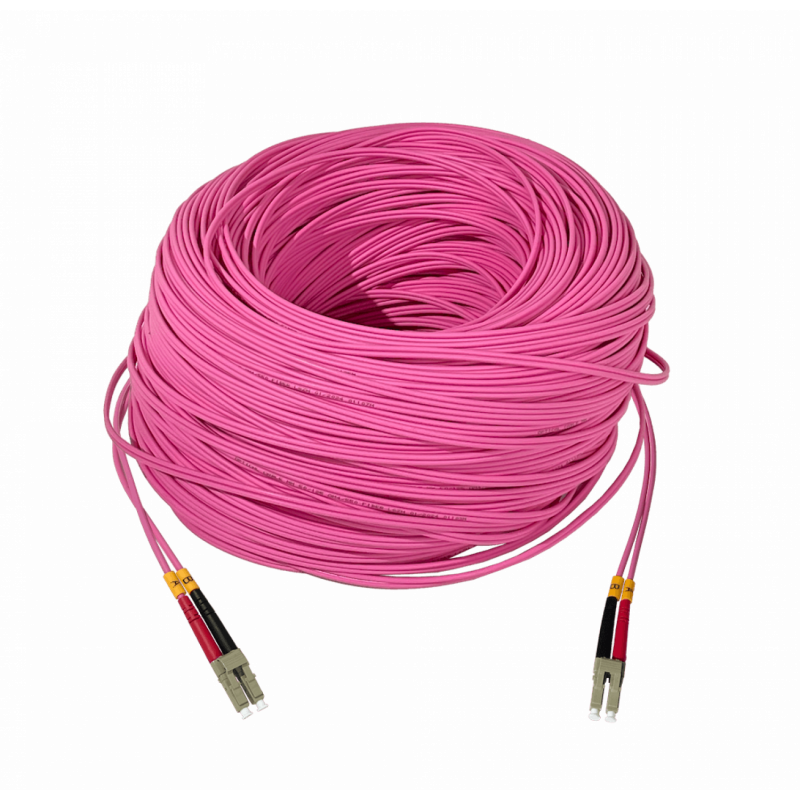 JF4LL200 LSZH 200mt LC-LC OM4 MultiModo MM Duplex Jumper Fibra 50/125um 3mm