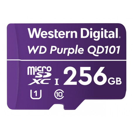 Memoria Flash y acc Western Digital WDD256G1P0C WD Purple SC QD101 WDD256G1P0C - Tarjeta de memoria flash - 256 GB - UHS-I U1...