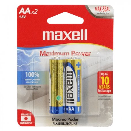 Cargadores y Pilas Otras Marcas AA-AP AA-AP MAXELL 2-Pilas-AA Alcalinas LR6 1.5V 1,5V LR06BP2 Alkaline Blister