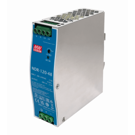 Transformador 30V 48V 57V Meanwell NDR-120-48 NDR-120-48 MEANWELL 48VDC 120W 2,5A ajust/48-55V Ancho-40mm Riel-DIN Fuente Poder