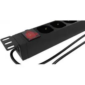PDU / Enchufes IP NEXXT NPD-21U8I16A NPD-21U8I16A PDU Horizontal Nexxt 8 tomacorrientes 220V 16A
