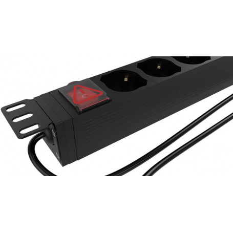 PDU / Enchufes IP NEXXT NPD-21U8I16A NPD-21U8I16A PDU Horizontal Nexxt 8 tomacorrientes 220V 16A