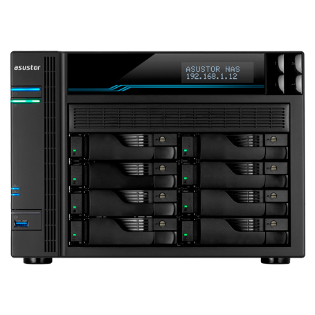 Almacenamiento NAS ASUSTOR AS6508T AS6508T NAS 8 Bahias, 2 x M.2 Bahias Intel atom c3538 x64-Bit Dual 2.1Ghz 8GB SO-DIMM DDR4...
