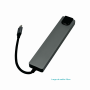 USB HUB / LAN RJ45 GENERICO HUB-CHASE HUB-CHASE Hub Type-C 1-USB-CM 2-USB-CH 1-HDMI 2-USB-AH SD/mSD RJ45-ETH Aluminio