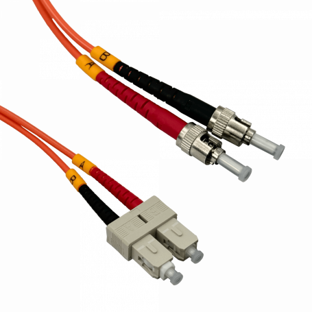 OM1 multimodo FIBRA JFMTC2 JFMTC2 2mt ST-SC OM1 MultiModo MM Duplex Jumper Fibra 62.5/125um LSZH