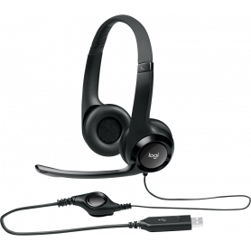 Audifonos / Manos Libres Logitech 981-000014 981-000014 Logitech Audifono USB H390 cancelacion de ruido Negro