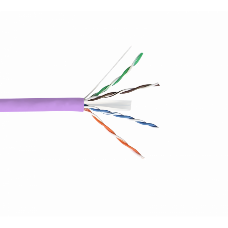 Unif. cat6 cobre Linkmade CBLL-UL CBLL-UL LINKMADE LSZH Violeta CAT6 UTP 305mt Unifilar Cobre Caja Cable