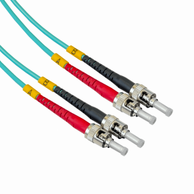 OM3 multimodo Fibra JF3TT15 JF3TT15 LSZH 15mt ST-ST OM3 Multimodo MM Duplex Jumper Fibra 3.0mm 50/125um