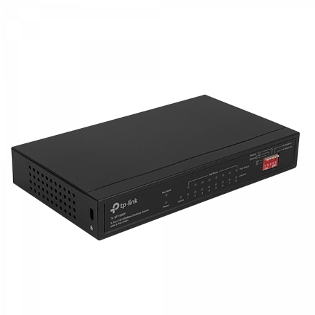 Switch no administrable POE TP-LINK TL-SF1009P TL-SF1009P TP-LINK 9-100(8-PoE48V-af) 65W-total Switch no-Admin no-Rack