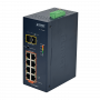 Industrial poe PLANET IGS-1020PTF IGS-1020PTF PLANET 8-1000-PoE+ 2-SFP 240W Switch Indust Admin Riel-DIN 48/54VDC