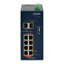 Industrial poe PLANET IGS-1020PTF IGS-1020PTF PLANET 8-1000-PoE+ 2-SFP 240W Switch Indust Admin Riel-DIN 48/54VDC