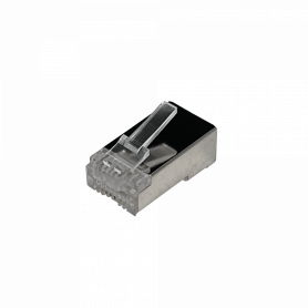 RJ45 Unifilar Otras Marcas RJ6S-50 RJ6S-50 50-unids p/Unifilar Cat6 FTP STP Conector RJ45 Metalico