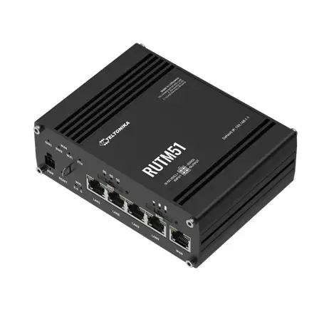 Internet 4g/5G/Satelital Teltonika RUTM51 RUTM51 Router Industrial Teltonika 5G SA SNA 2-SIM WIFI WAN-1000 4-1000