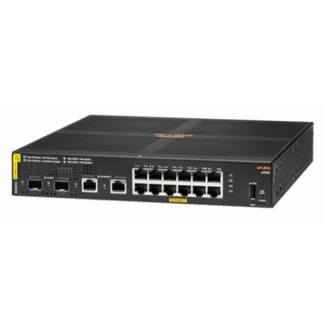 Admin 8-12 PoE Aruba Networks R8N89A HPE Aruba 6000 12G Class4 PoE 2G 2SFP 139W Switch - Conmutador - Gestionado - 12 x 10 10...