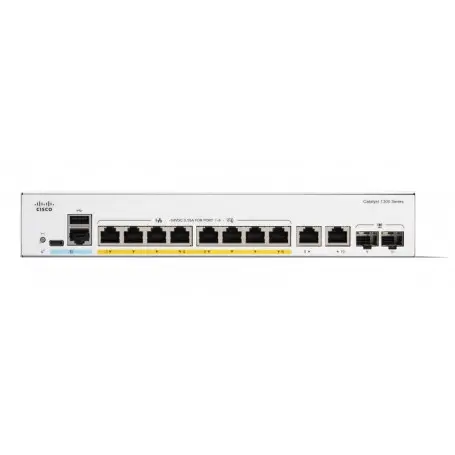 1000 Administrable Cisco C1300-8T-E-2G Cisco - Catalyst 1300 8-port GE Ext PS