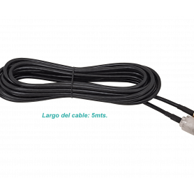 Cable coax armado Otras Marcas RM2NM-5 RM2NM-5 5mt RPSMA-Macho N-Macho LMR195 Cable Coaxial Negro