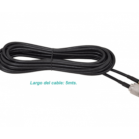 Cable coax armado Otras Marcas RM2NM-5 RM2NM-5 5mt RPSMA-Macho N-Macho LMR195 Cable Coaxial Negro