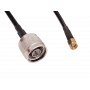 Cable coax armado Otras Marcas RM2NM-5 RM2NM-5 5mt RPSMA-Macho N-Macho LMR195 Cable Coaxial Negro