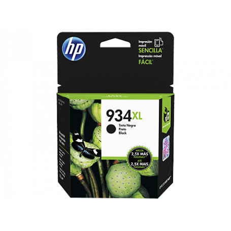 Tintas y Toner HP C2P23AL HP 934XL - Alto rendimiento - negro - original - cartucho de tinta - para Officejet 6812 6815 6820 ...