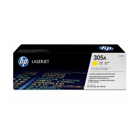 Tintas y Toner HP CE412A HP 305A - Amarillo - original - LaserJet - cartucho de t ner CE412A - para LaserJet Pro 300 color M3...