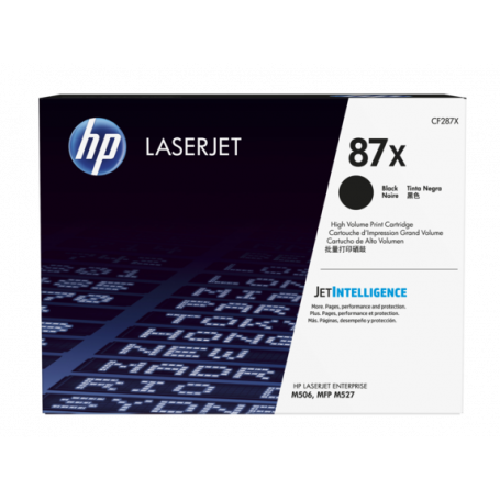 Tintas y Toner HP CF287X HP 87X - Alto rendimiento - negro - original - LaserJet - cartucho de t ner CF287X - para LaserJet M...