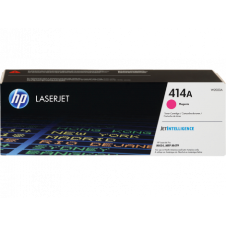 Tintas y Toner HP W2023A HP 414A - Magenta - original - LaserJet - cartucho de t ner W2023A - para Color LaserJet Pro M454 MF...