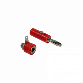 Coaxial con-conversión Otras Marcas BANANA-R BANANA-R Conector Rojo Banana Plug 4mm Macho y Hembra J072