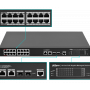 Admin 16-24 PoE DAHUA S4220 S4220 DAHUA 18-1000(16-Poe-af/at/bt) 2-SFP 190W L2 Console Switch Admin Rack