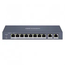 Switch no administrable POE HIKVISION DS-3E1310HP-EI Switch PoE Hikvision DS-3E1310HP-EI Administrable de 8-1000 poe, 2-SFP