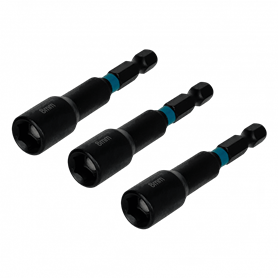 Herramienta Ferreteria TOTAL TOOLS SET-PH SET-PH TOTAL Set 3 Puntas Hexagonales 8mm 1/4 Largo-65mm TAC270831