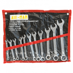 Herramienta Ferreteria Otras Marcas DADOS-F DADOS-F Estuche-Suelto 6mm-19mm Juego Llaves Hexagonal y Corona 11 Piezas