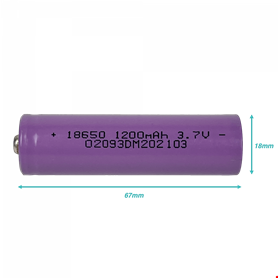 Cargadores y Pilas Otras Marcas 18650 18650 1-Pila Litio 3,7V 1200mAh Li-ion Recargable Bateria Lithium