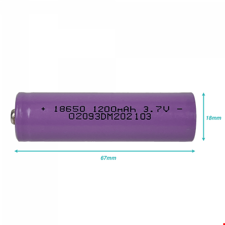 Cargadores y Pilas Otras Marcas 18650 18650 1-Pila Litio 3,7V 1200mAh Li-ion Recargable Bateria Lithium