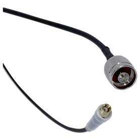 Cable coax armado Sanny Telecom ST-NM-4BL1-RSM ST-NM-4BL1-RSM 1mt .SMA-Macho N-Macho LMR195 Cable Coaxial Negro 100cm