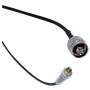 Cable coax armado Sanny Telecom ST-NM-4BL1-RSM ST-NM-4BL1-RSM 1mt .SMA-Macho N-Macho LMR195 Cable Coaxial Negro 100cm
