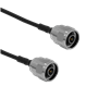 Cable coax armado ALGCOM 2NN 2NN 50cm N-Macho N-Macho SM141 2-Cables Coaxiales Negros Rigidos 0,5mt
