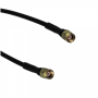 Cable coax armado ALGCOM 2RR 2RR 50cm RPSMA-Macho RPSMA-M SM141 2-Cables Coaxiales Negros Rigidos 0,5mt