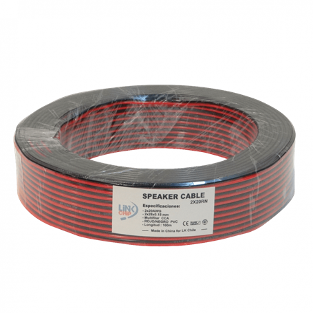 Conductor 0,1-0,9mm2 Otras Marcas 2X20RN 2X20RN Negro-Rojo 2x20AWG CCA 2x0,5mm2 100mts Cable Paralelo Multif 28x0,15mm
