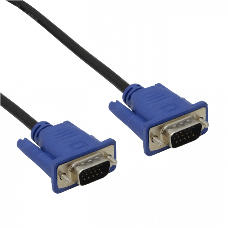 HDMI/DVI/VGA/RG59/ F/BNC Otras Marcas VGA-2MM VGA-2MM 1,8mt HDB15 Macho-Macho DB15-M VGA-M Cable Video Negro Blindado 180cm