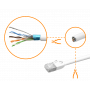 Cable UTP exterior Ubiquiti WOP-2 WOP-2 UBIQUITI 2mt Blanco s)F/UTP Cat5e Cable UACC-Cable-Patch-Outdoor-2M-W