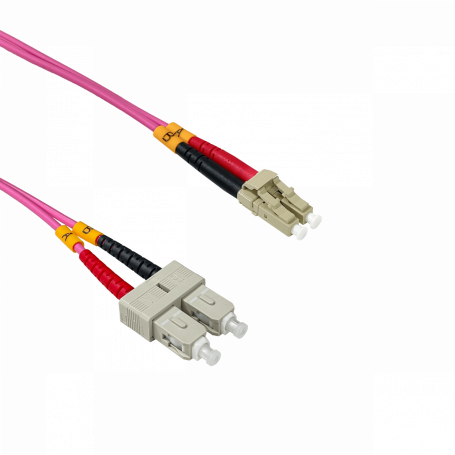 OM4 multimodo Fibra JF4LC10 JF4LC10 LSZH 10mt LC-SC OM4 MultiModo MM Duplex Jumper Fibra 50/125um 3mm