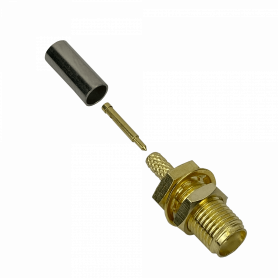 Coaxial N F BNC RCA UHF GENERICO RH1C RH1C RPSMA-Hembra RG316 Conector Coaxial Crimpeable CA100 RG174